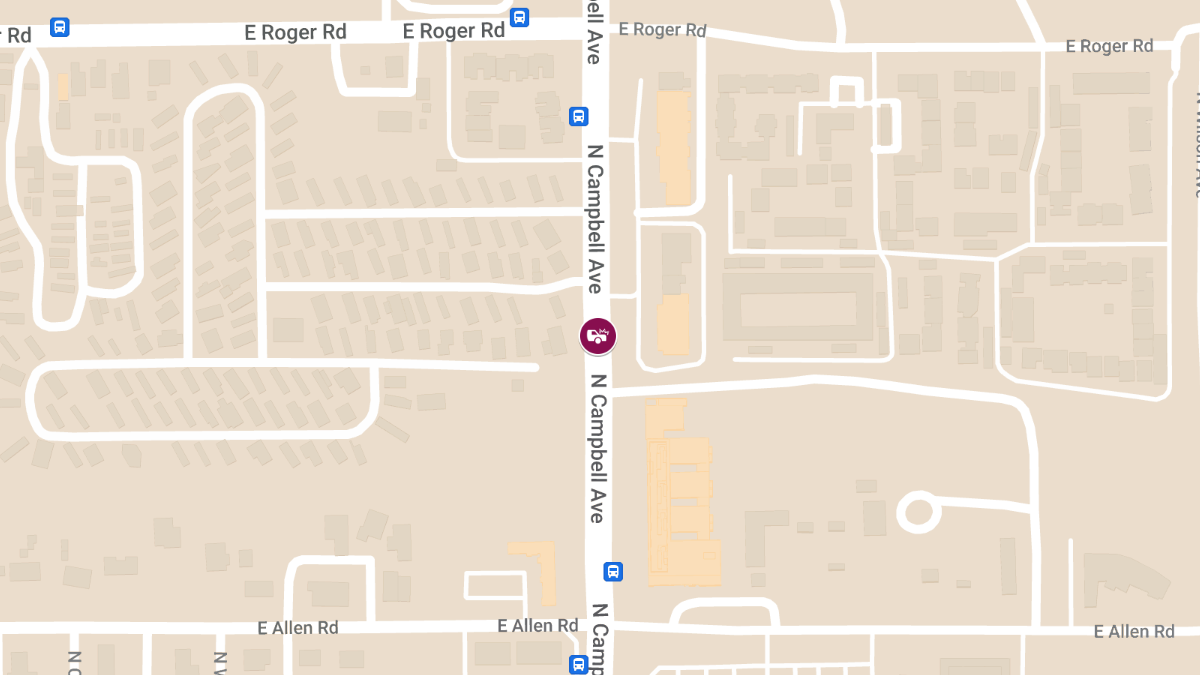 Collision with Injuries at 3838 N Campbell Ave
