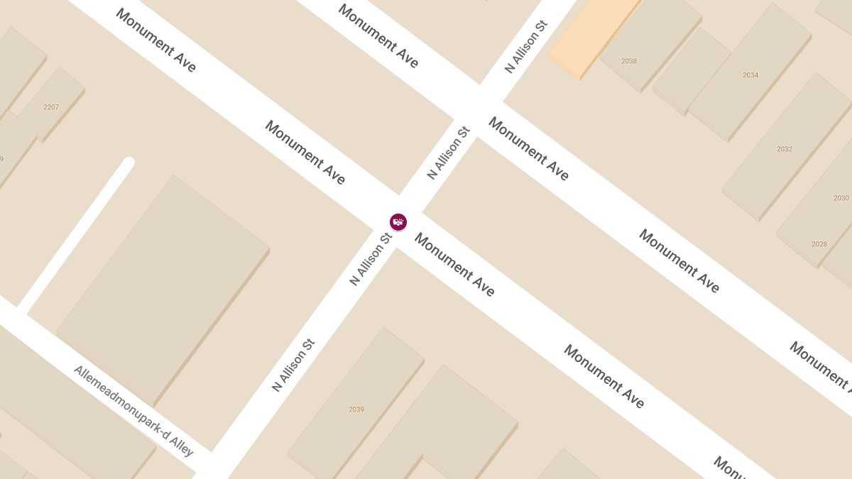 Collision with Injuries at Allison St & Monument Ave