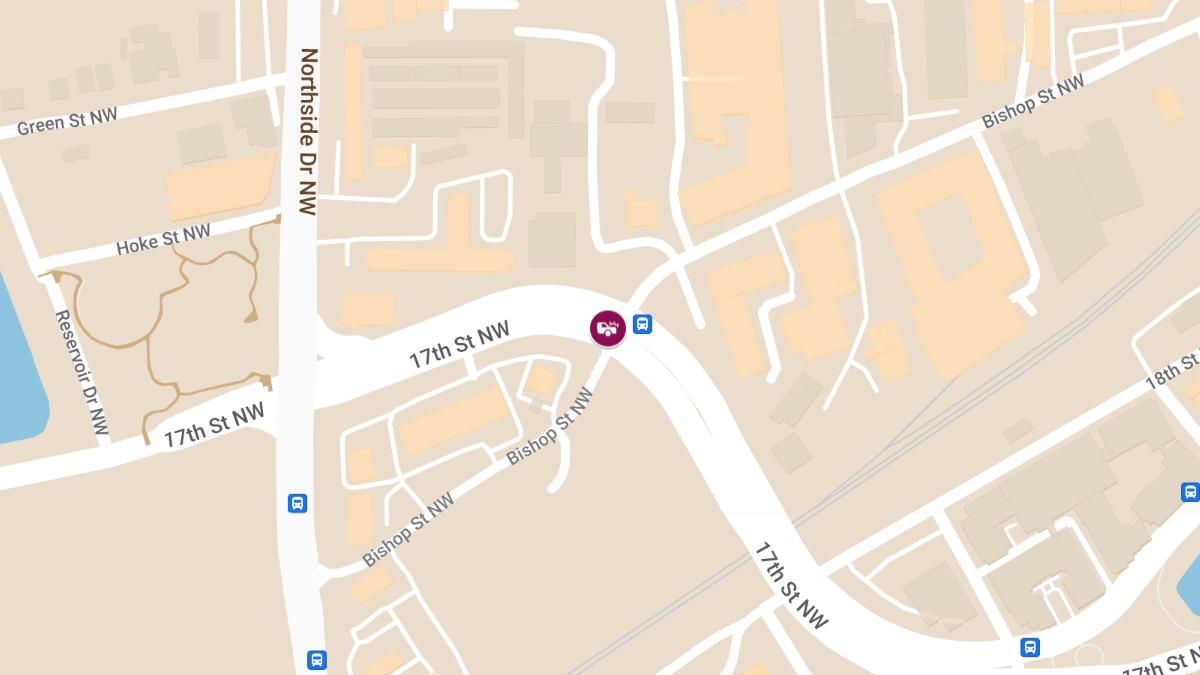 Collision with Injuries at Bishop St NW & 17th St NW