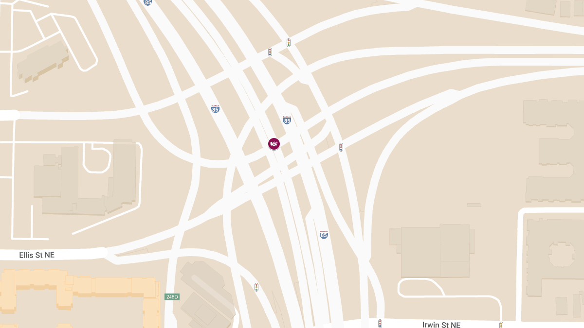 Collision with Injuries at I-85 & John Lewis Freedom Pkwy