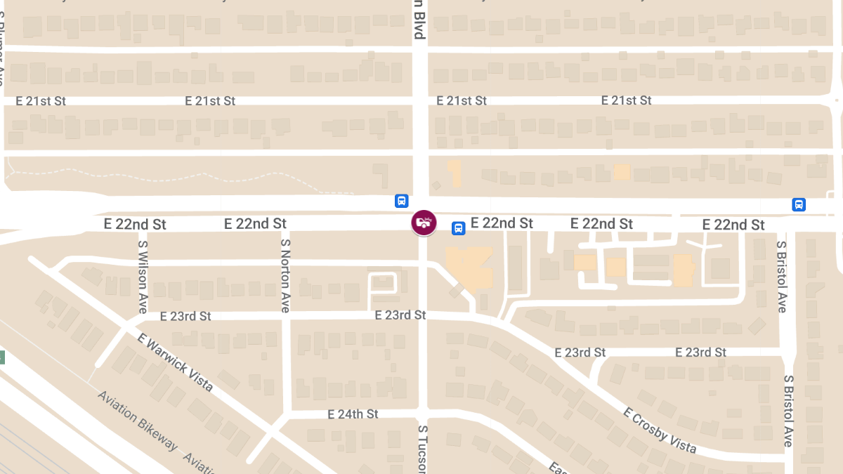 Collision with Injuries at S Tucson Blvd & E 22nd St