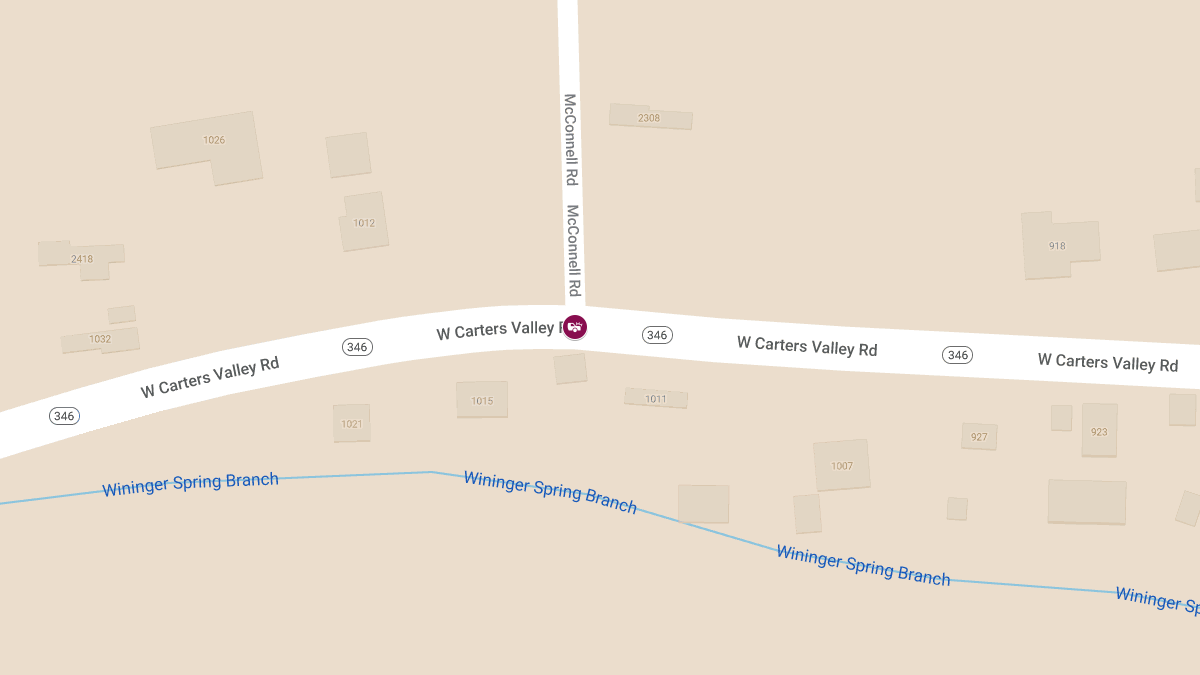 Collision with Injuries at W Carters Valley Rd & McConnell Rd