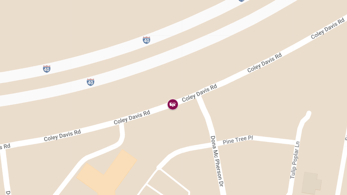 Collision with Injuries on Coley Davis Rd