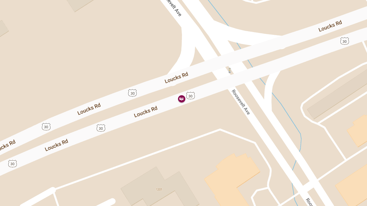 Crash Closes All Lanes on US 30 Eastbound Near Roosevelt Ave and Fairlane Dr