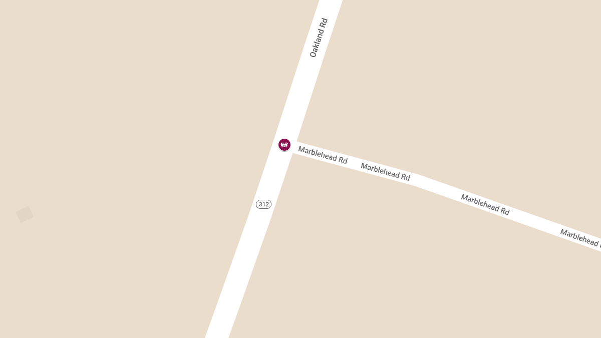 Crash Reported at Oakland Rd & Marblehead Rd