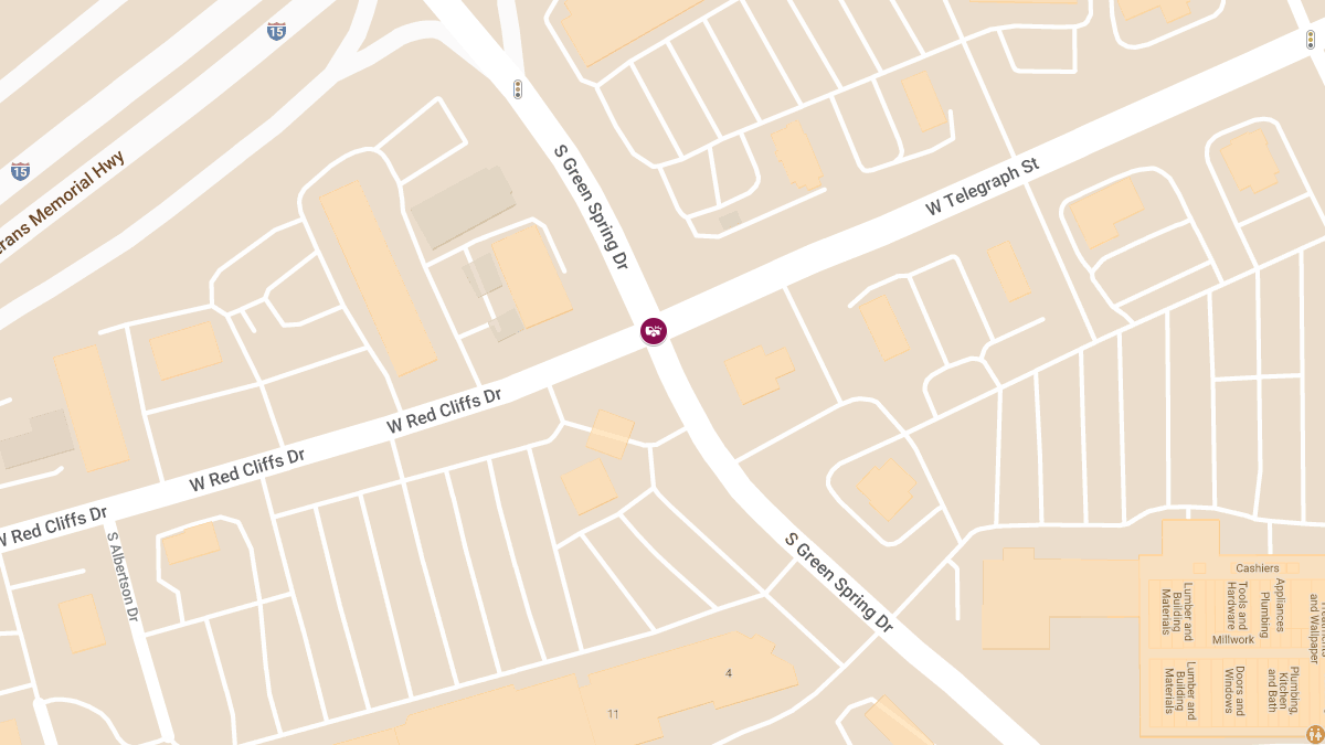 Crash With Injuries at Telegraph & Green Springs