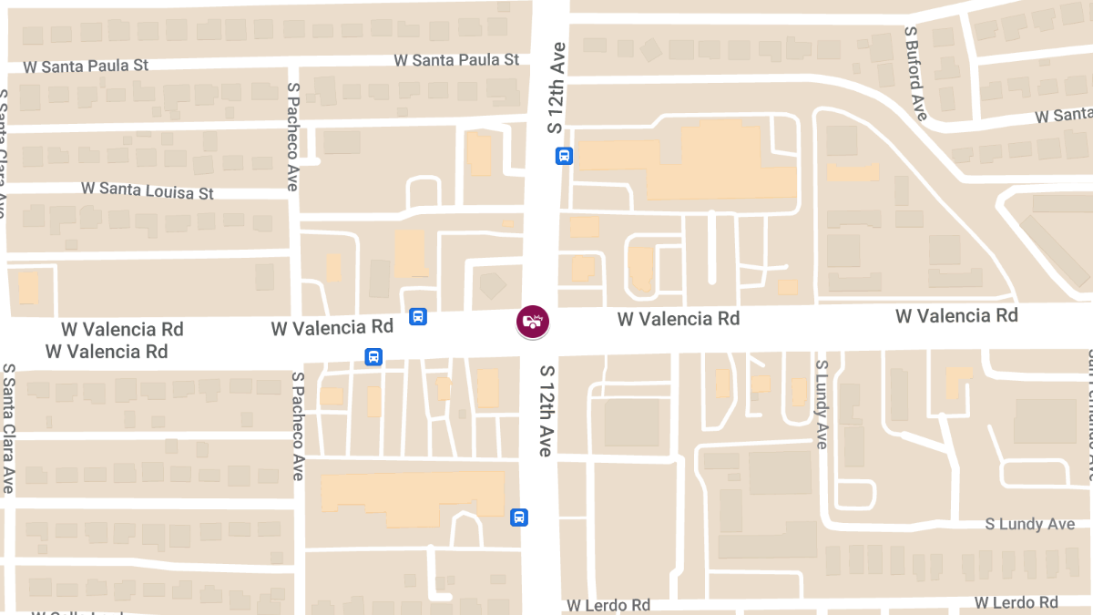 Crash With Injuries at Valencia Rd & 12th Ave