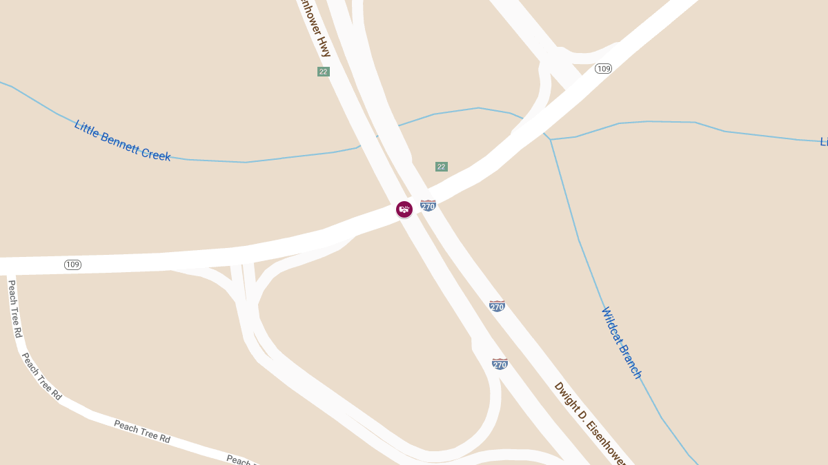 Crash With Injury on I-270 NB past MD-109