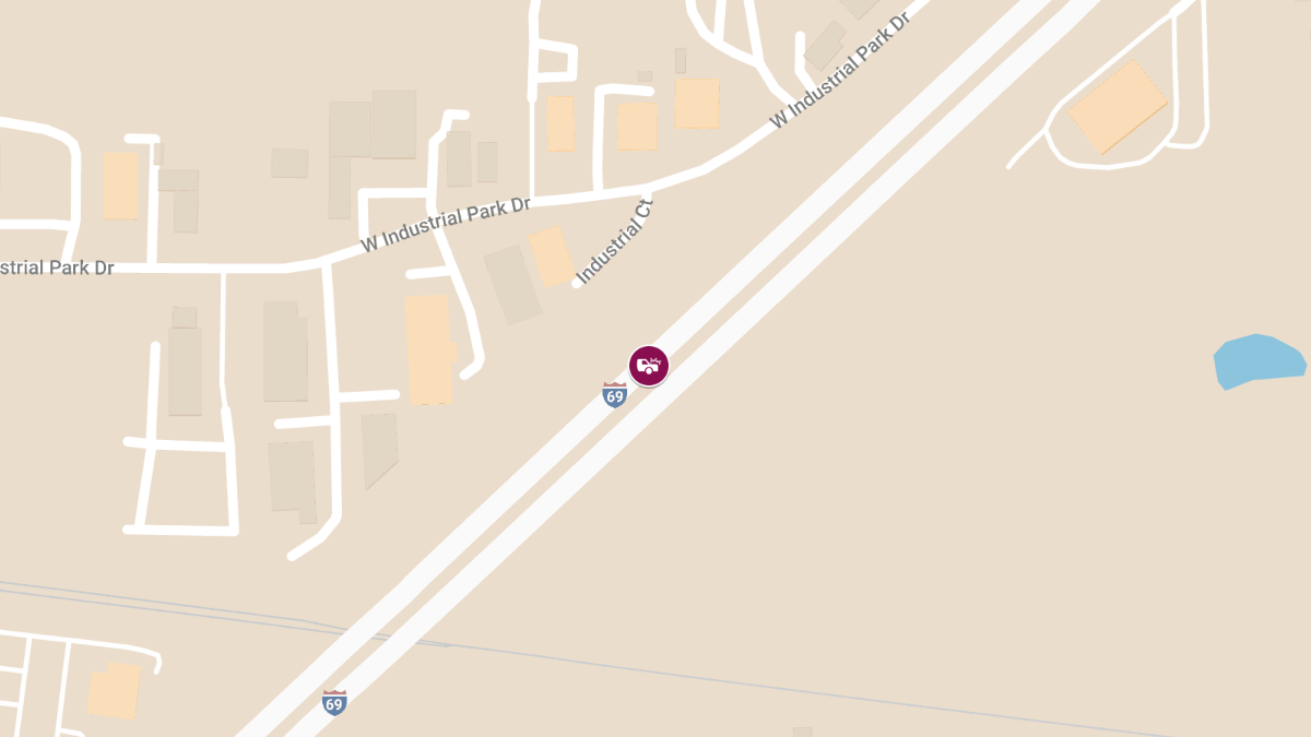 Crash at 137mm I-69 SB