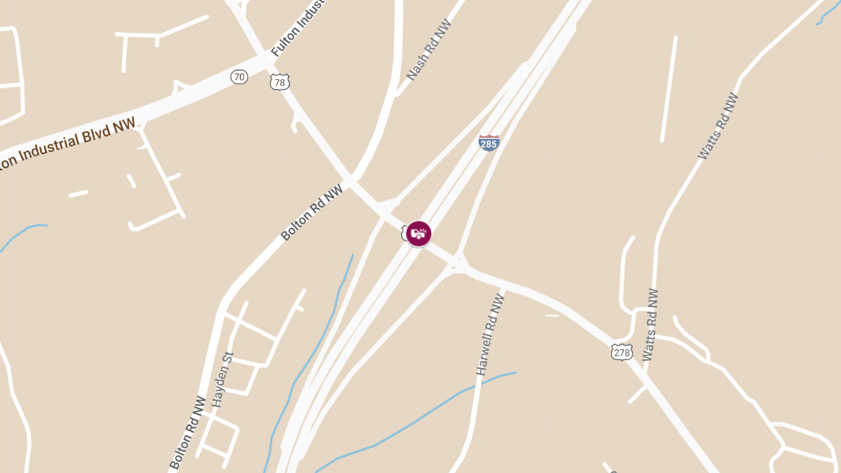 Crash at Donald Lee Hollowell Pkwy NW & I-285 S Causes Injuries