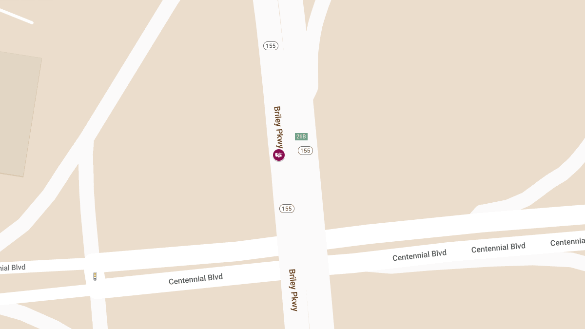 Crash at Exit 26 on Briley Pkwy S near Centennial Blvd Causes Injuries