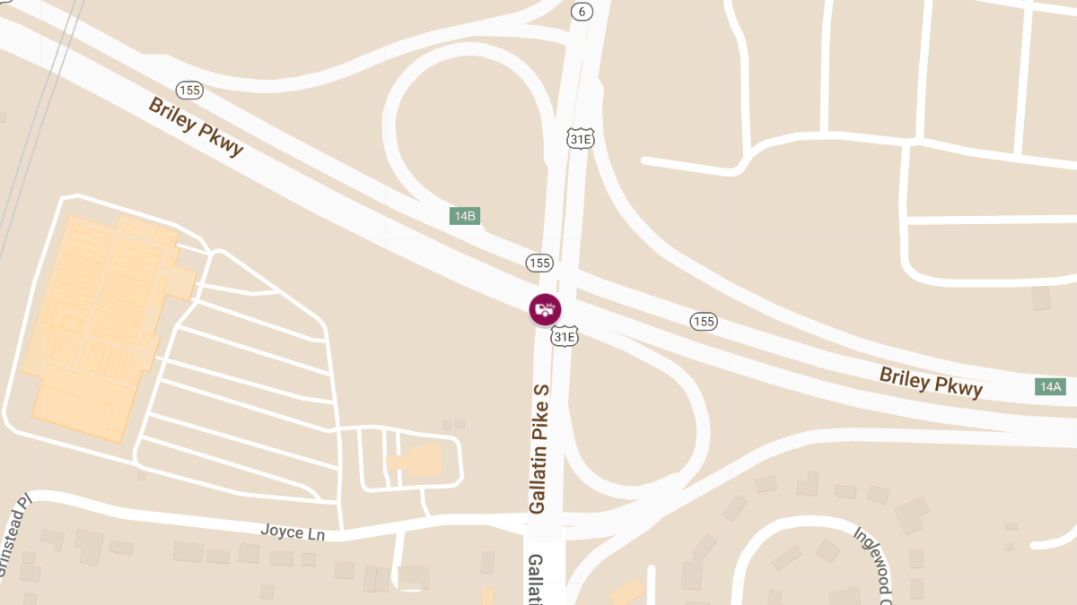 Crash at Gallatin Pike S & Briley Pkwy W Ext Ramp Causes Injuries