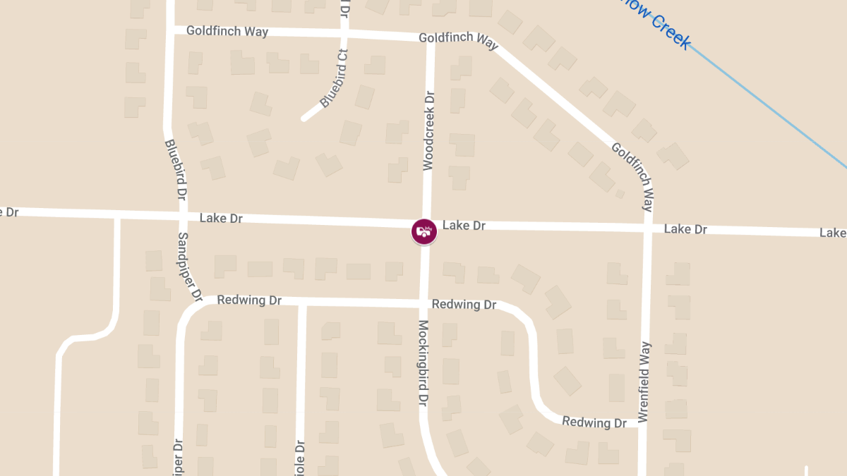 Crash at Lake Dr & Mockingbird Dr