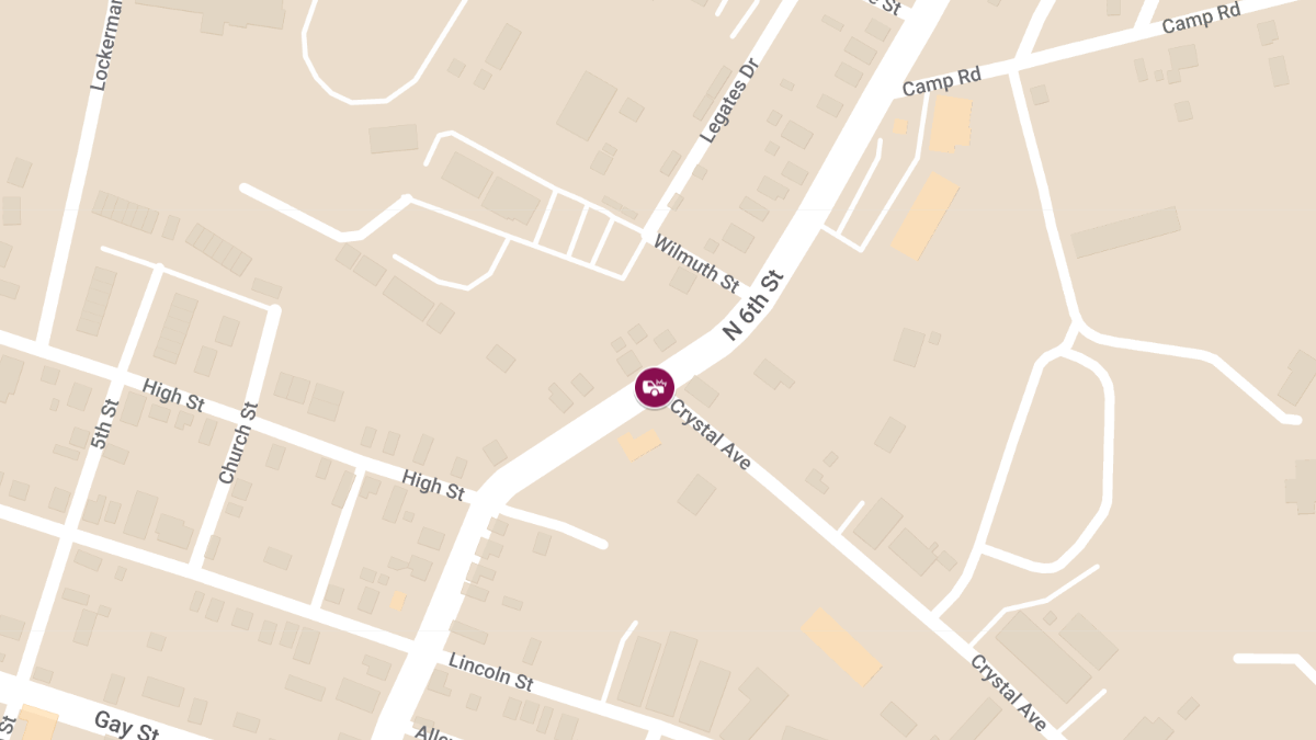 Crash at North Sixth St and Crystal Ave