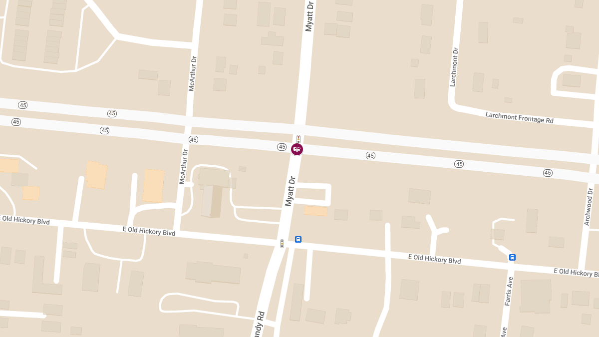 Crash at State Rt 45 / Myatt Dr Results in Injuries