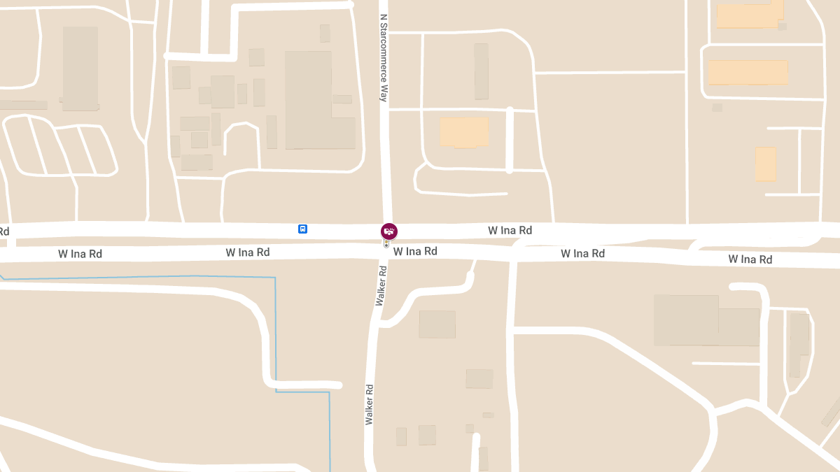 Crash at W Ina Rd & N Starcommerce Wy