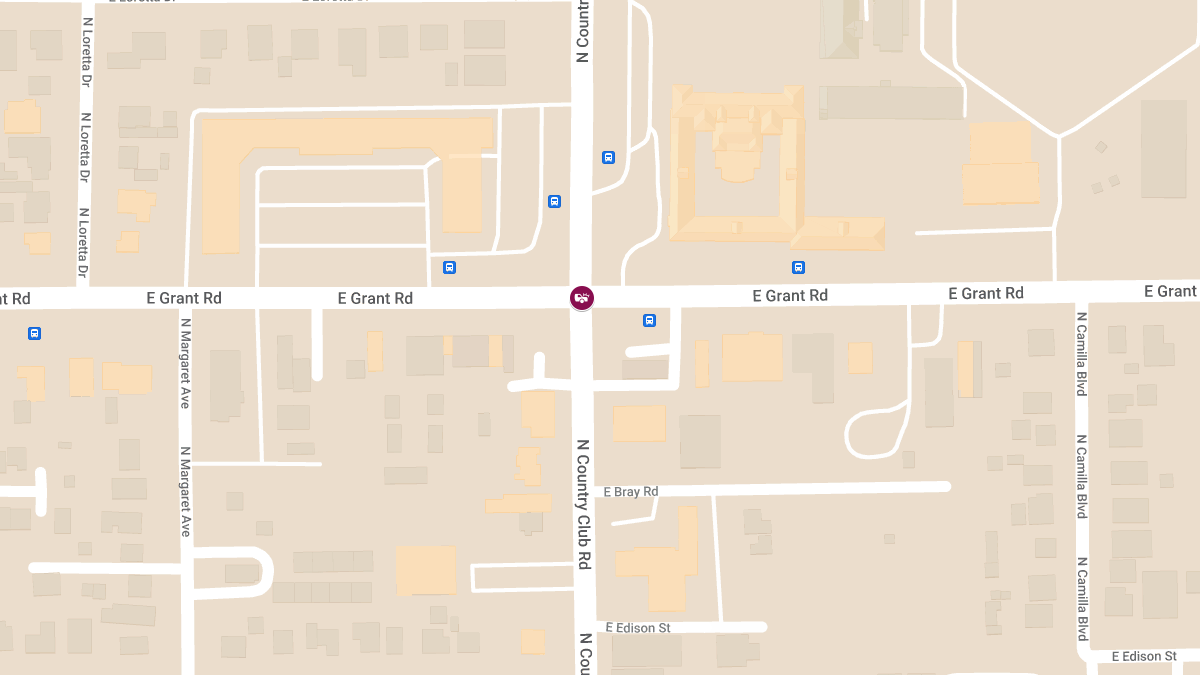 Crash on Country Club Rd North of Grant Rd