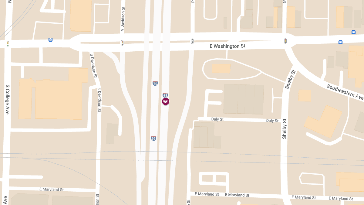 Crash on I-65/70 Causes Traffic Delays Near Washington St