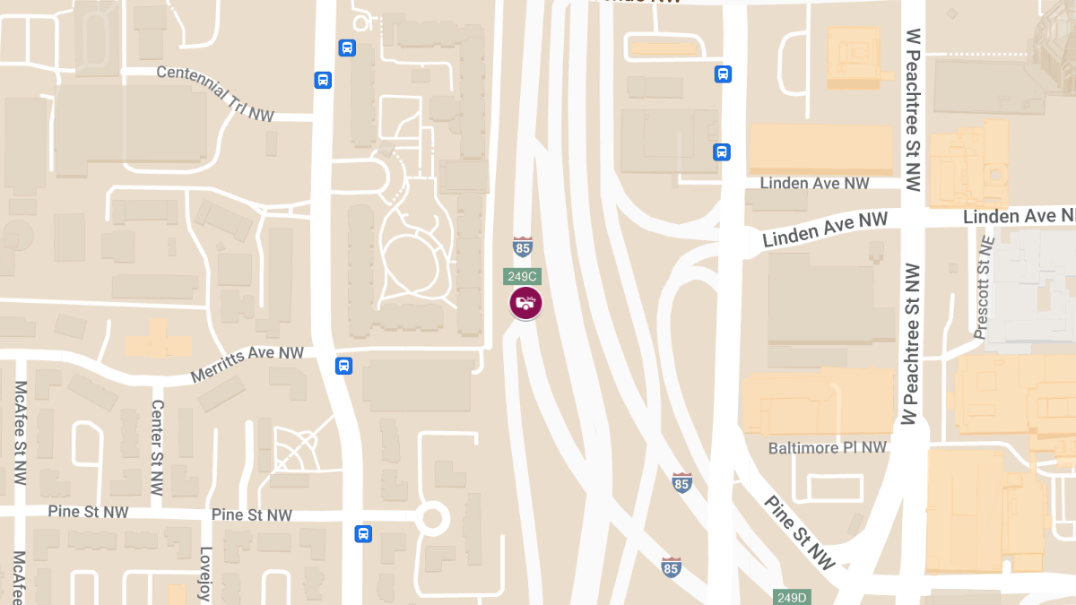 Crash on I-85 S at I-75 N Interchange Results in Injuries