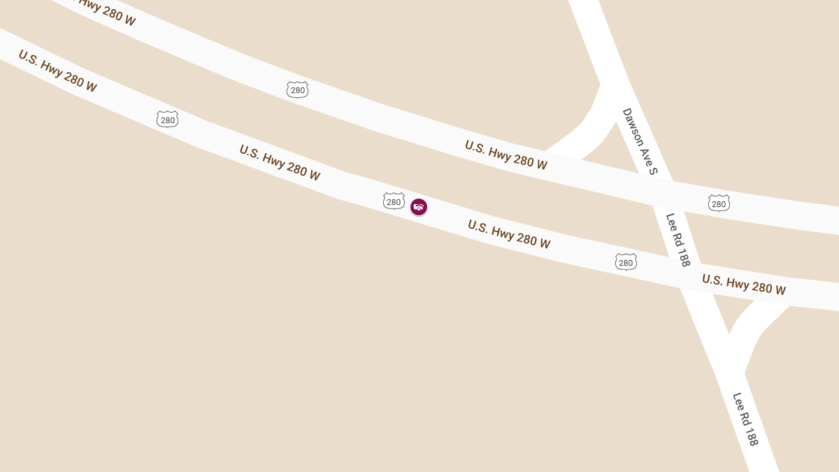 Crash on US-280 at MP 94.8 Near CR 188