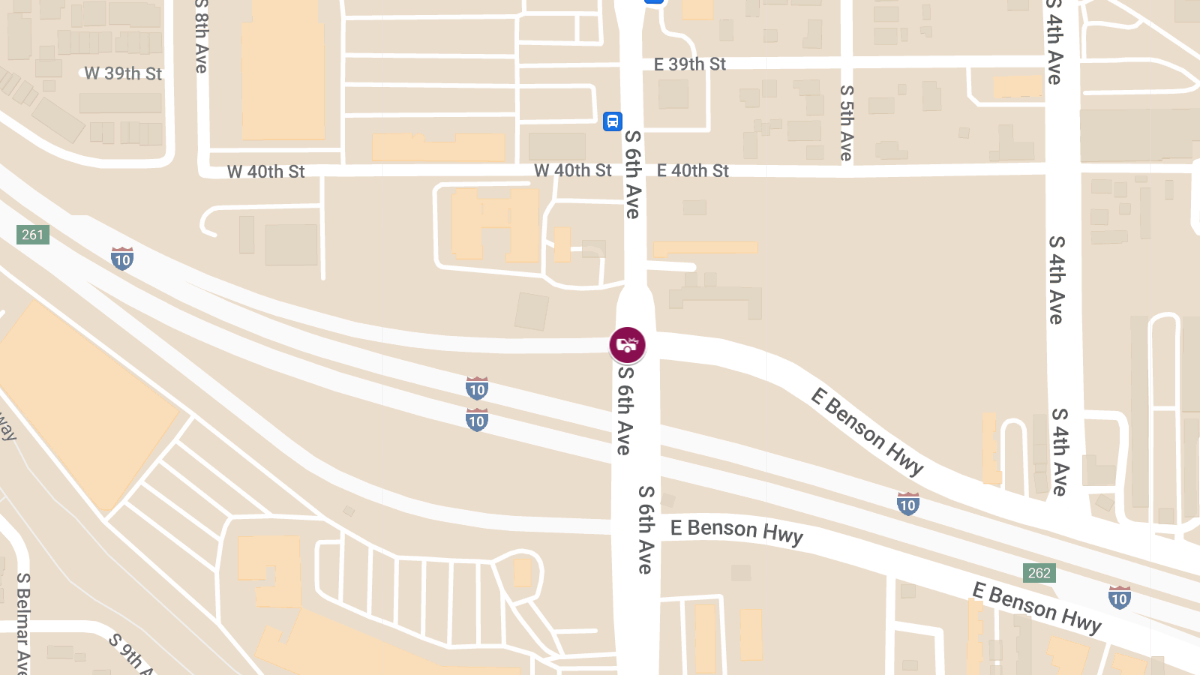 Crash with Injuries at 6th Ave & Benson Hwy