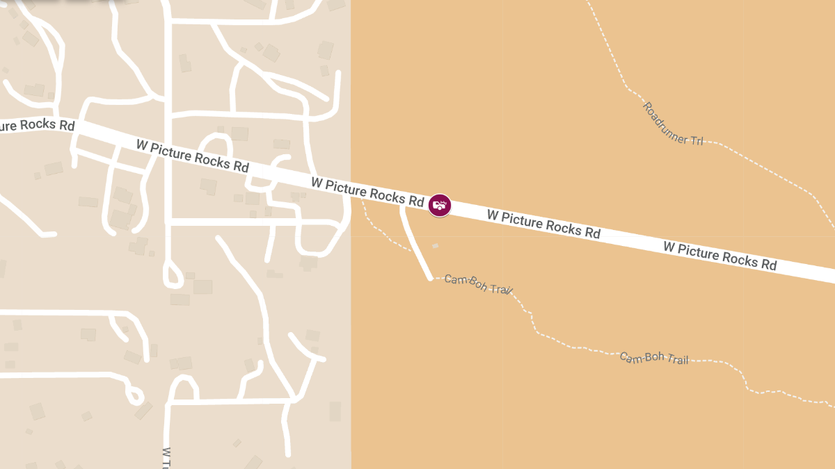 Crash with Injuries at 7578 W Picture Rocks Rd