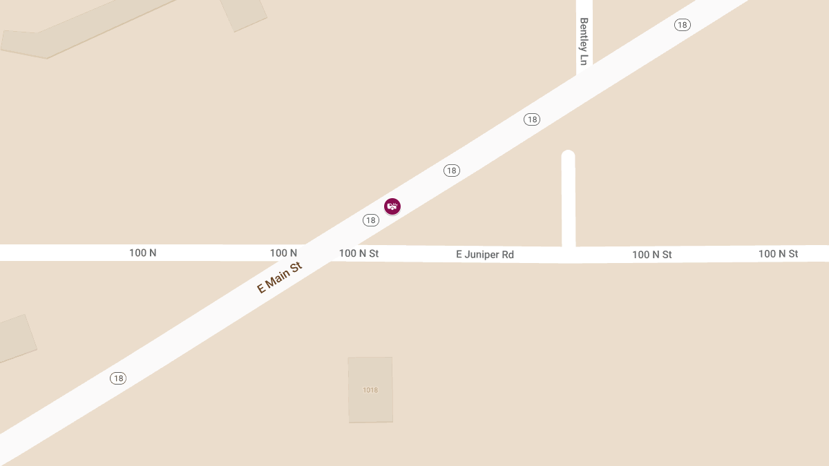 Crash with Injuries at 945 N Hwy 18
