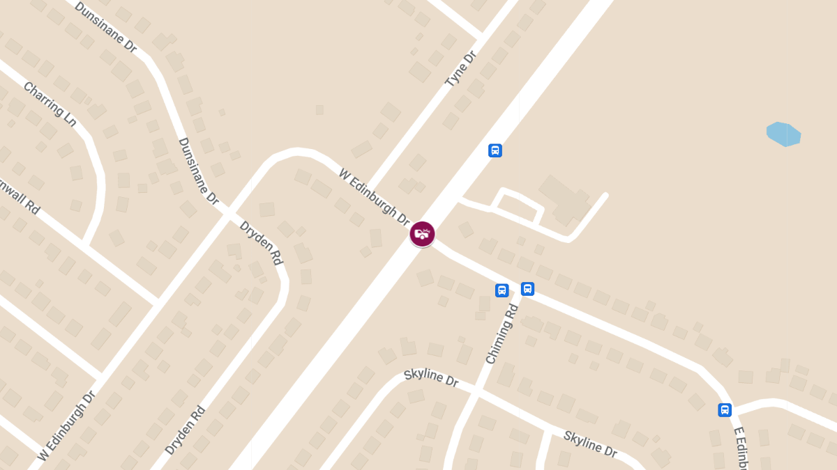 Crash with Injuries at Airport Rd & E Edinburgh Dr