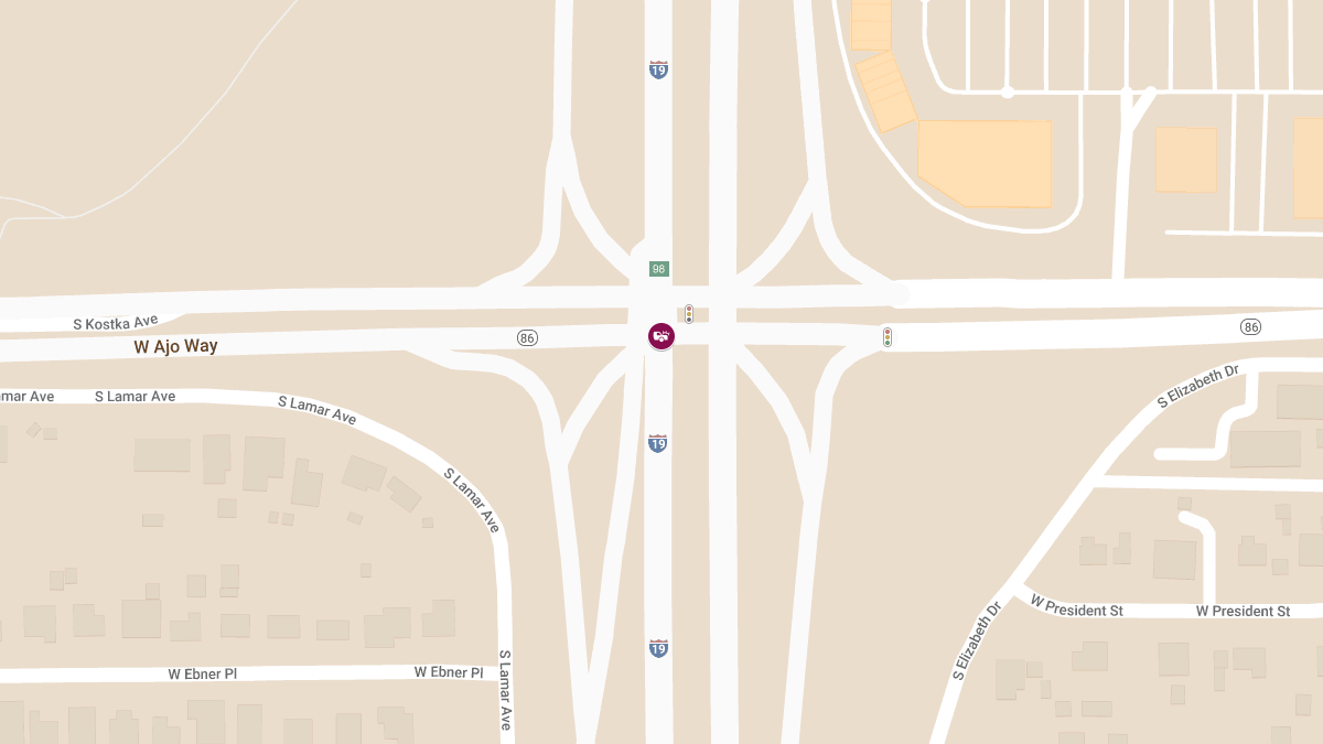 Crash with Injuries at Ajo Way and I-19