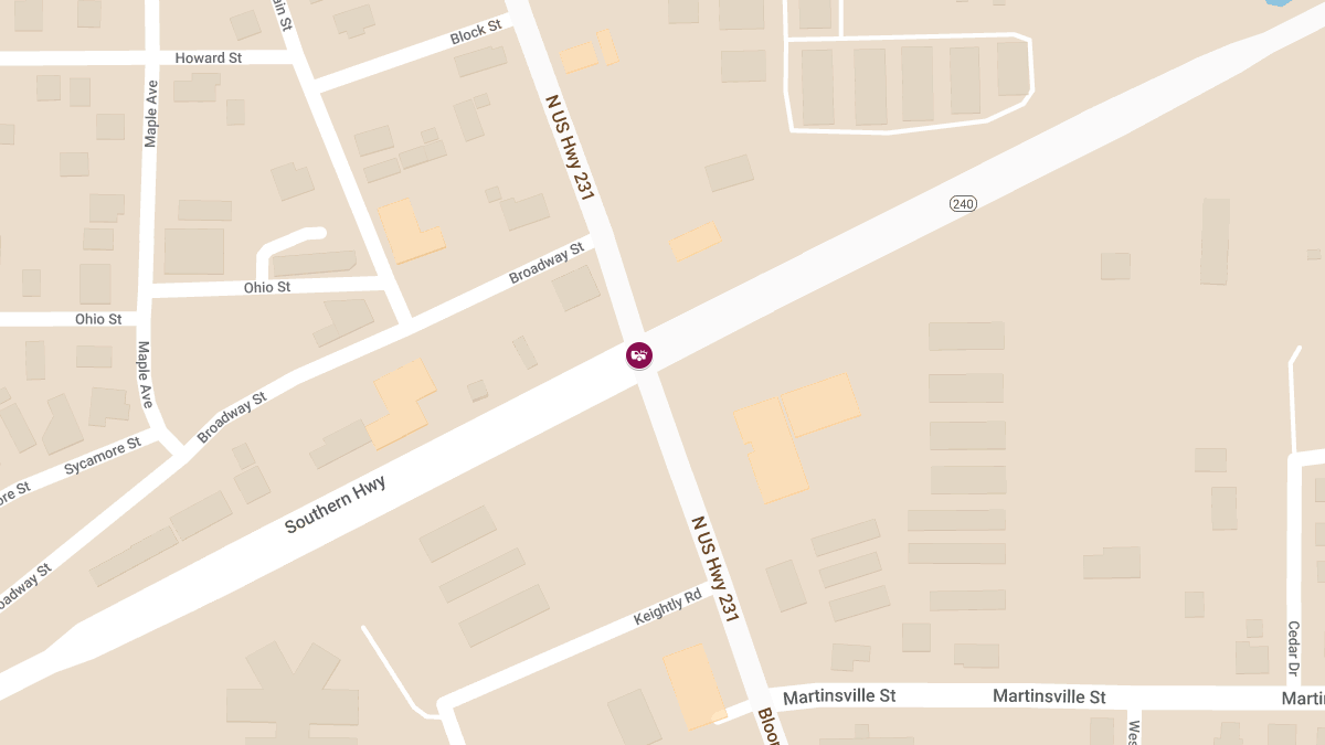 Crash with Injuries at Bloomington St & S Rd 240