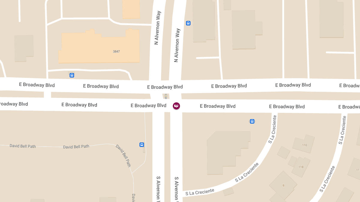 Crash with Injuries at N Alvernon Way & E Broadway Blvd