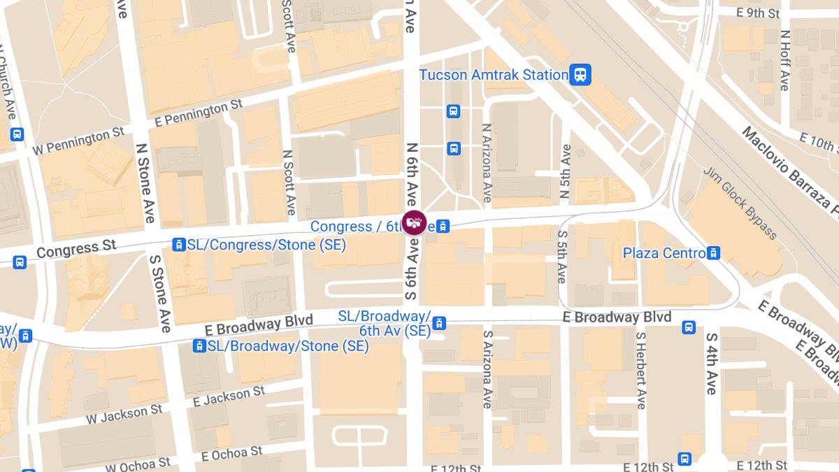 Crash with Injuries at E Congress St & N 6th Ave