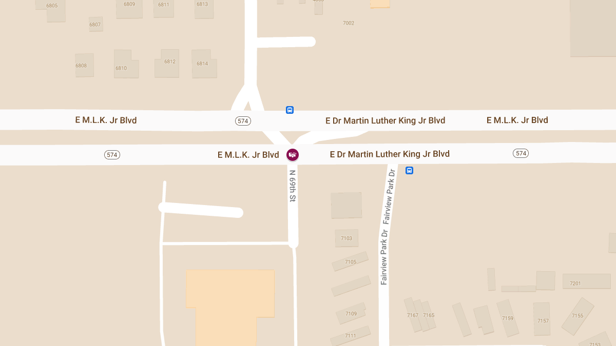 Crash with Injuries at E Dr Martin Luther King Jr Blvd and N 69th St