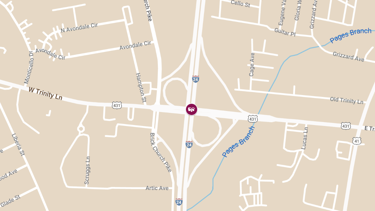 Crash with Injuries at Exit 87 I-65 S (Trinity Ln Exit) 