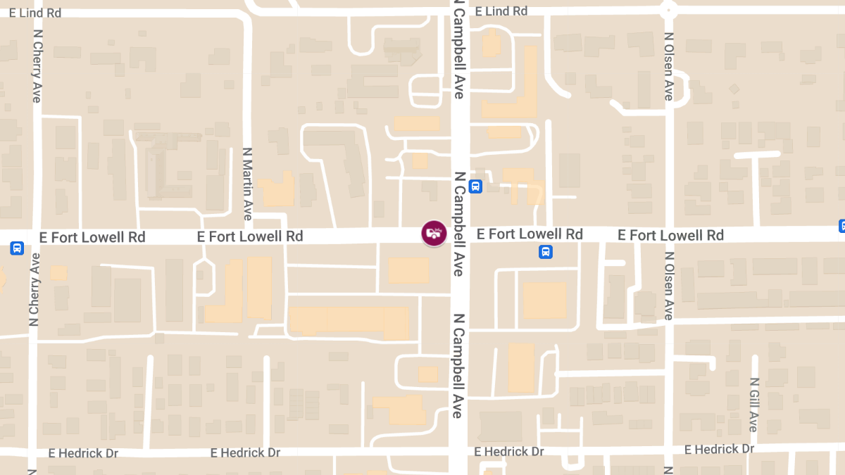 Crash with Injuries at Ft Lowell Rd & Campbell Ave