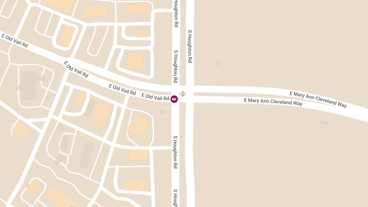 Crash with Injuries at Houghton Rd and Old Vail Rd