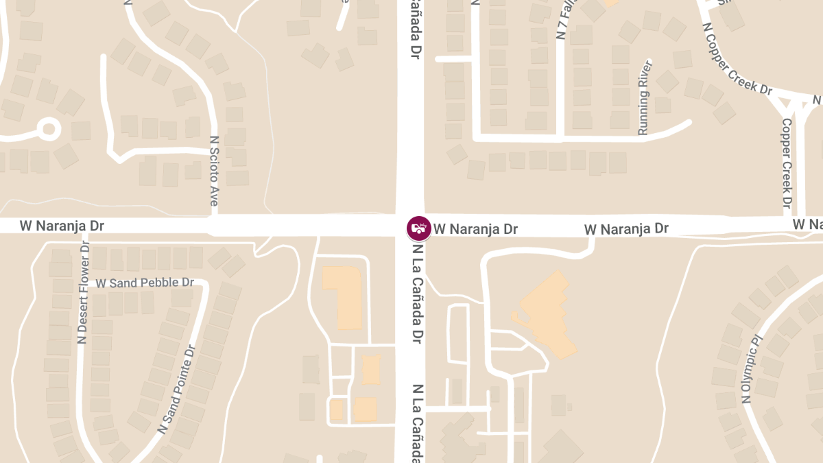 Crash with Injuries at La Cañada Dr & Naranja Dr