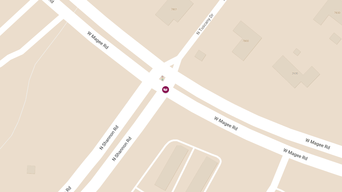 Crash with Injuries at Magee Rd & Shannon Rd