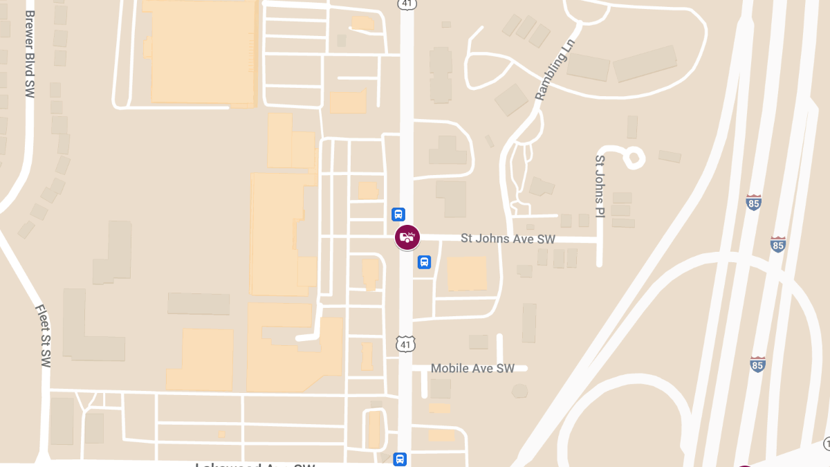 Crash with Injuries at Metropolitan Pkwy SW & St Johns Ave SW in Sylvan Hills