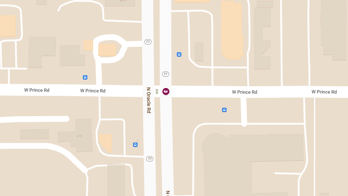 Crash with Injuries at N Oracle Rd and W Prince Rd