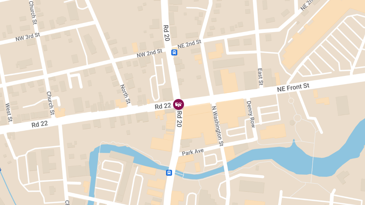 Crash with at NW Front St & Walnut St