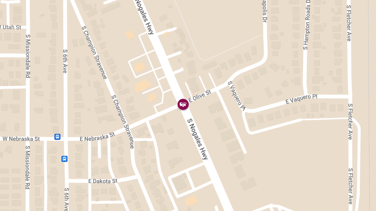 Crash with Injuries at Nogales Hwy & Olive Rd, South of Irvington Rd