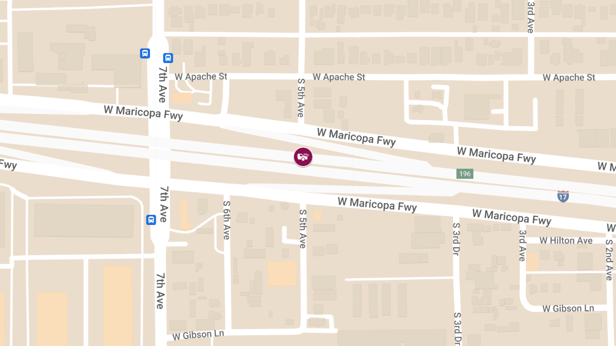 Crash with Injuries at S 5th Ave & I-17 N