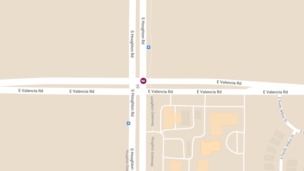 Crash with Injuries at S Houghton Rd and E Valencia Rd