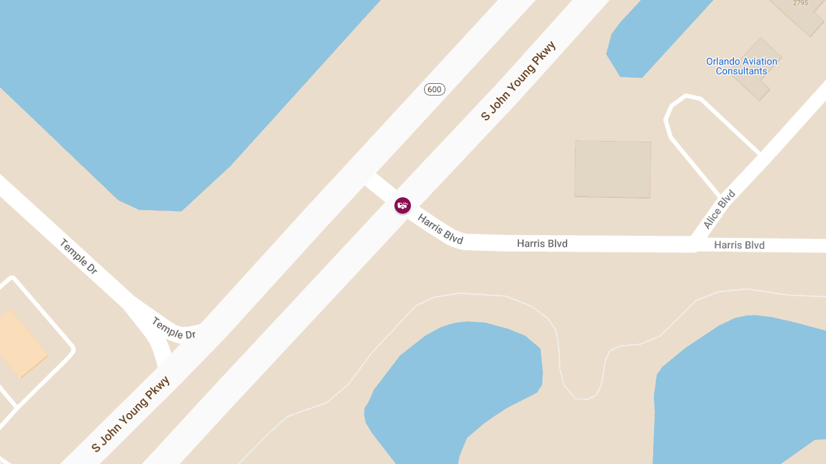 Crash with Injuries at S John Young Pkwy and Harris Blvd