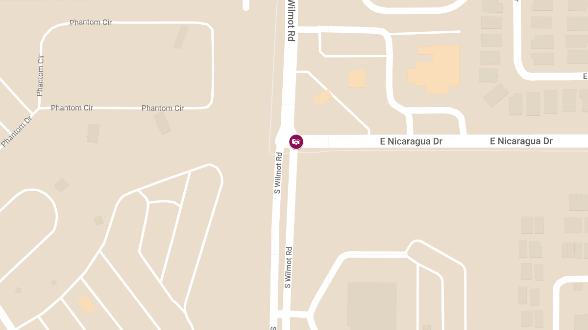 Crash with Injuries at S Wilmot Rd & E Nicaragua Dr