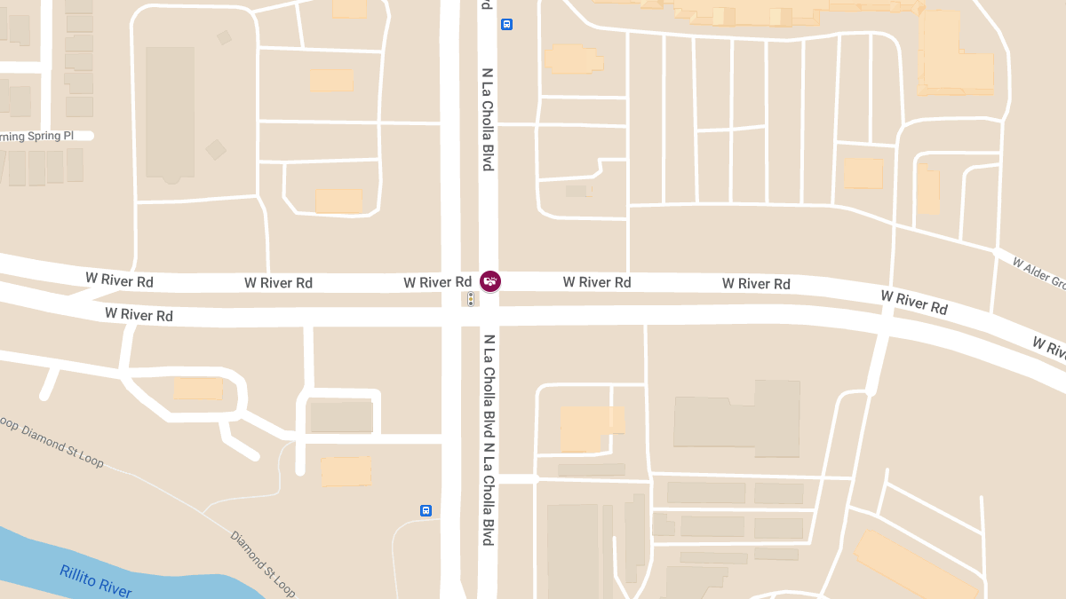 Crash with Injuries at W River Rd & N La Cholla Blvd