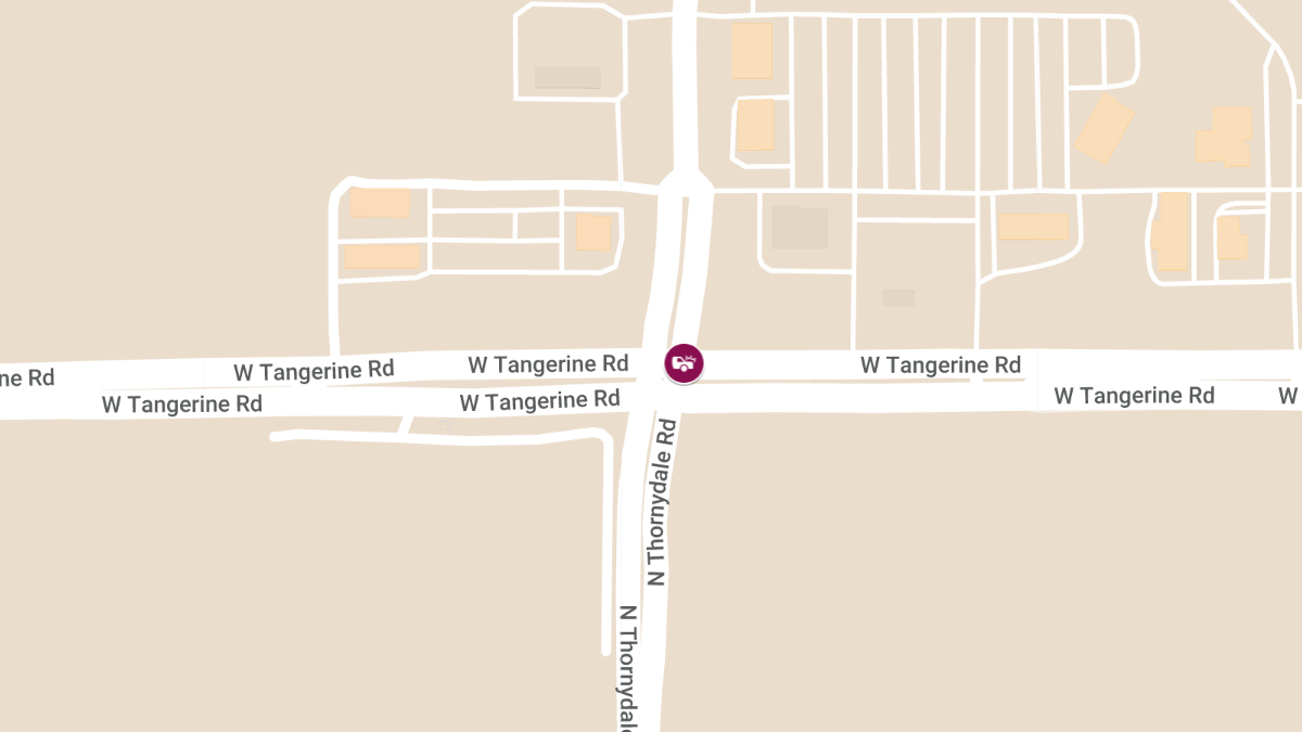 Crash with Injuries at W Tangerine Rd & N Thornydale Rd