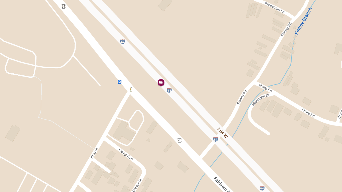 Crash with Injuries on I-64 West Near MM 53