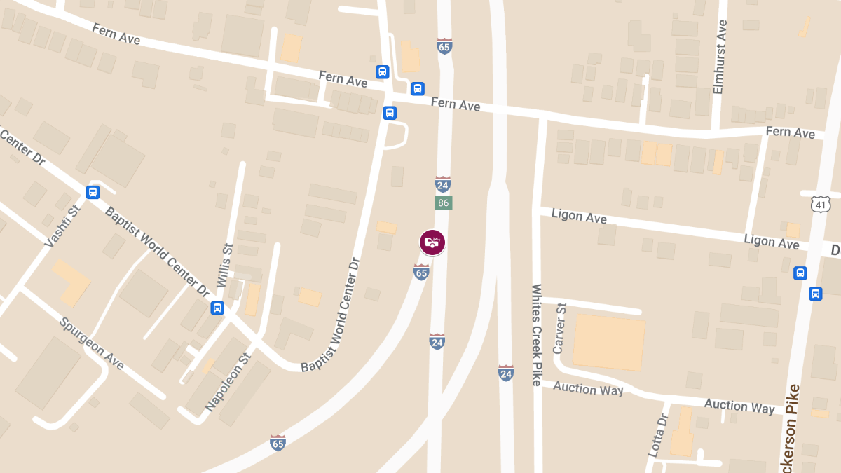 Crash with Injuries on I-65 S at MM 87 Near Trinity Hills